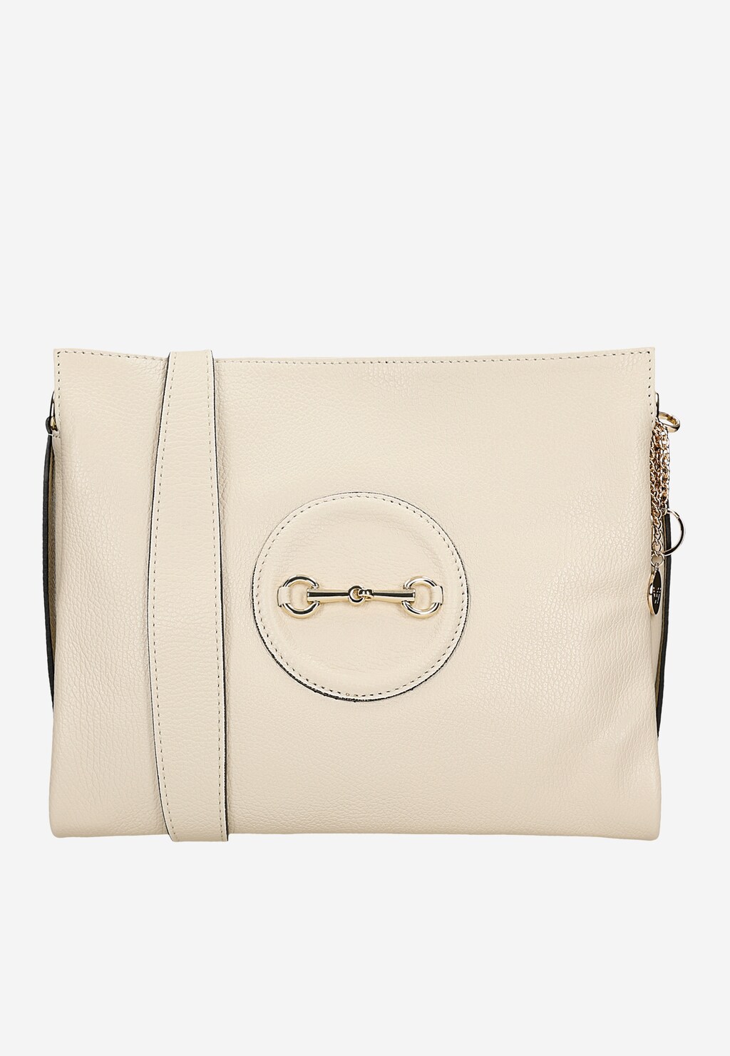 Veľká kožená kabelka vo farbe svetlej béžovej 80380-54 Widok 1