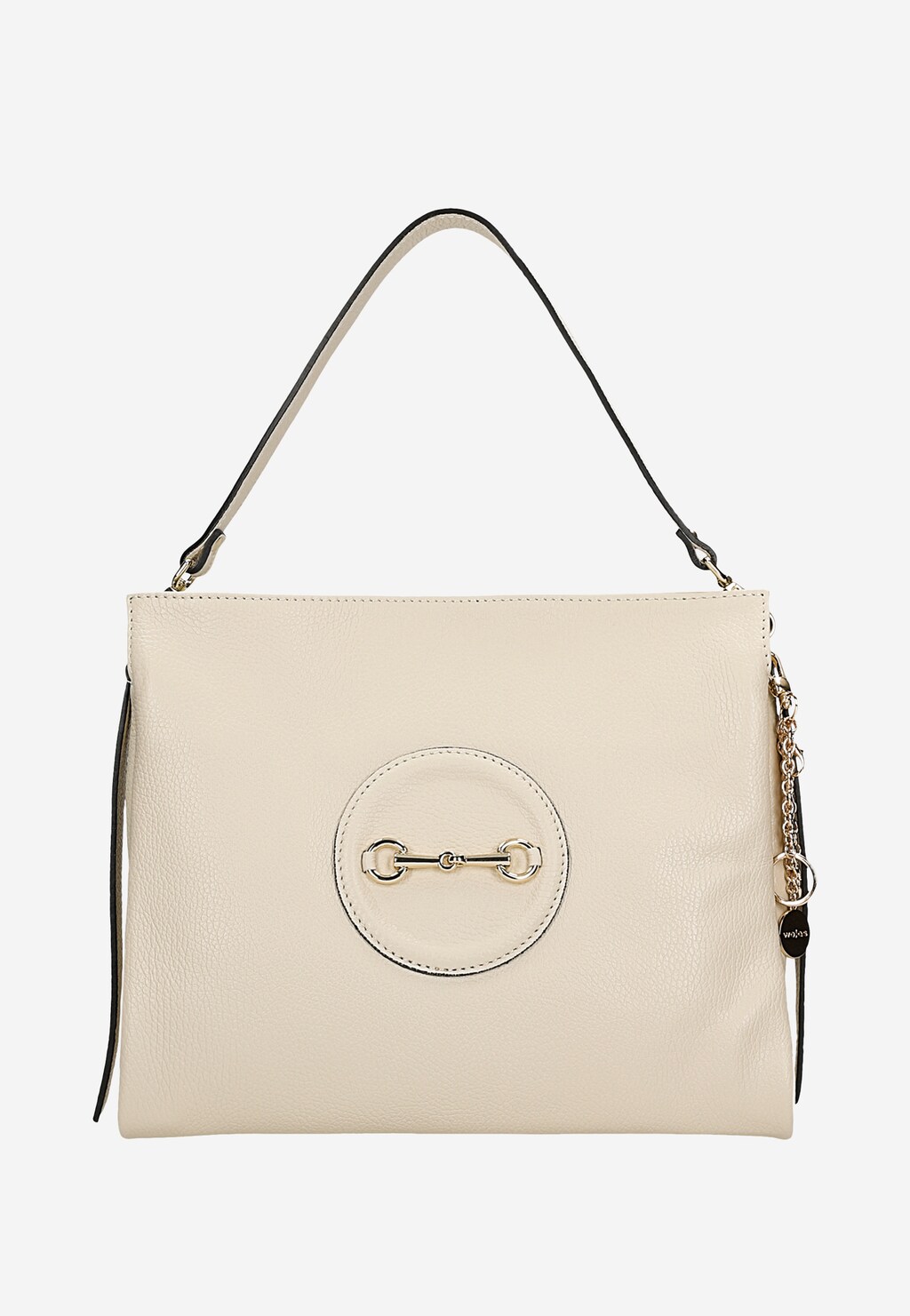 Veľká kožená kabelka vo farbe svetlej béžovej 80380-54 Widok 4