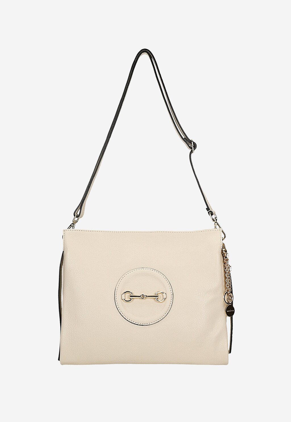 Veľká kožená kabelka vo farbe svetlej béžovej 80380-54 Widok 5