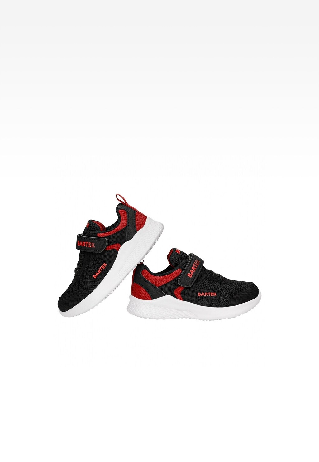 Półbuty BARTEK 11042801, czarno-czerwony Widok 8