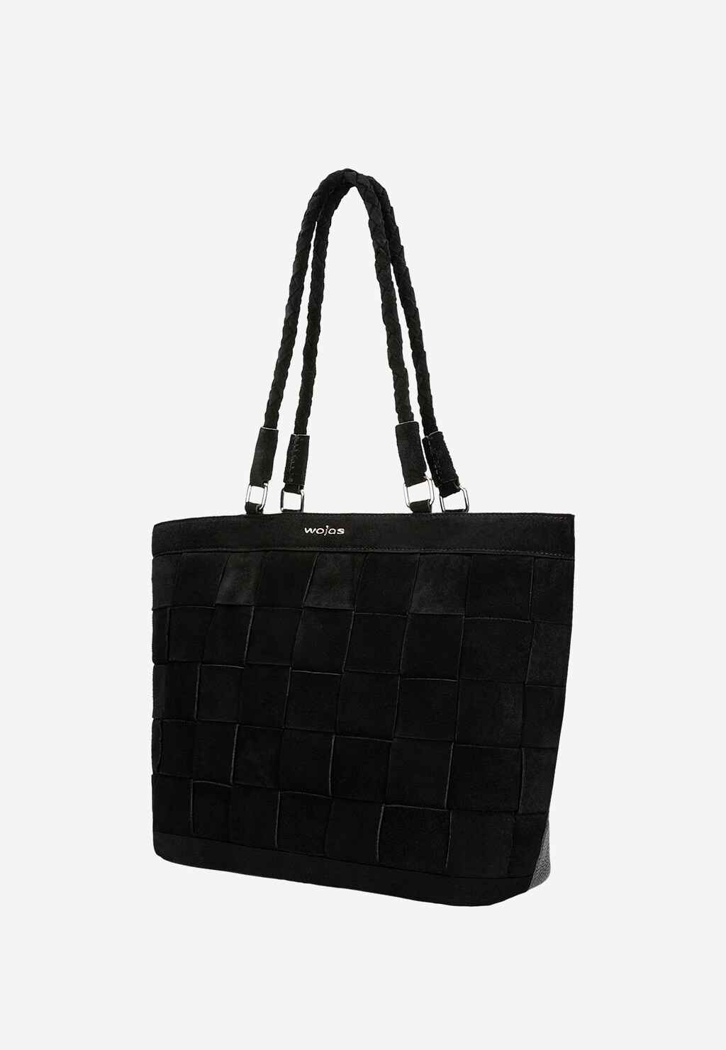 Duża pleciona torebka damska w kolorze czarnym 80224-71 Widok 3