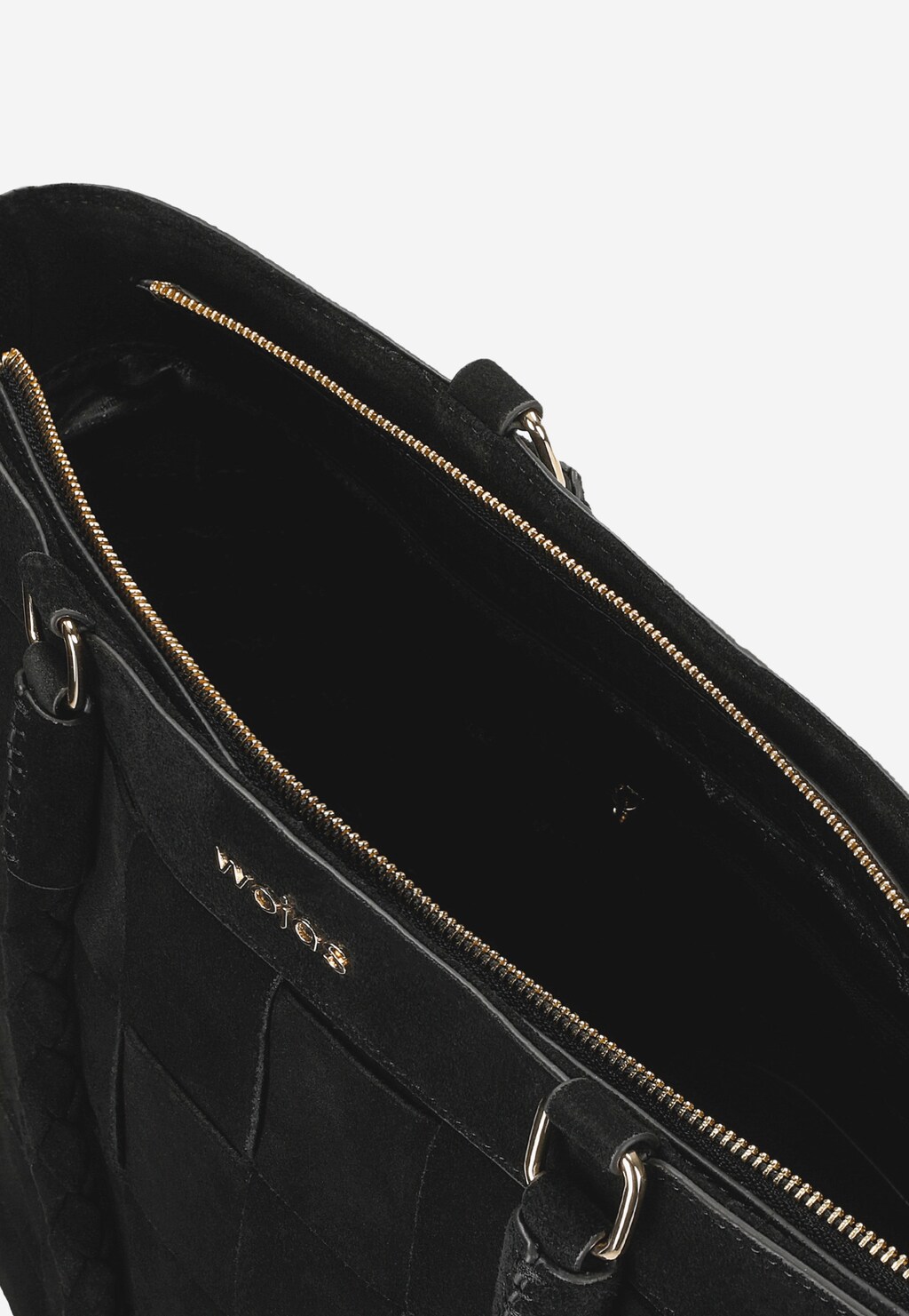 Duża pleciona torebka damska w kolorze czarnym 80224-71 Widok 5