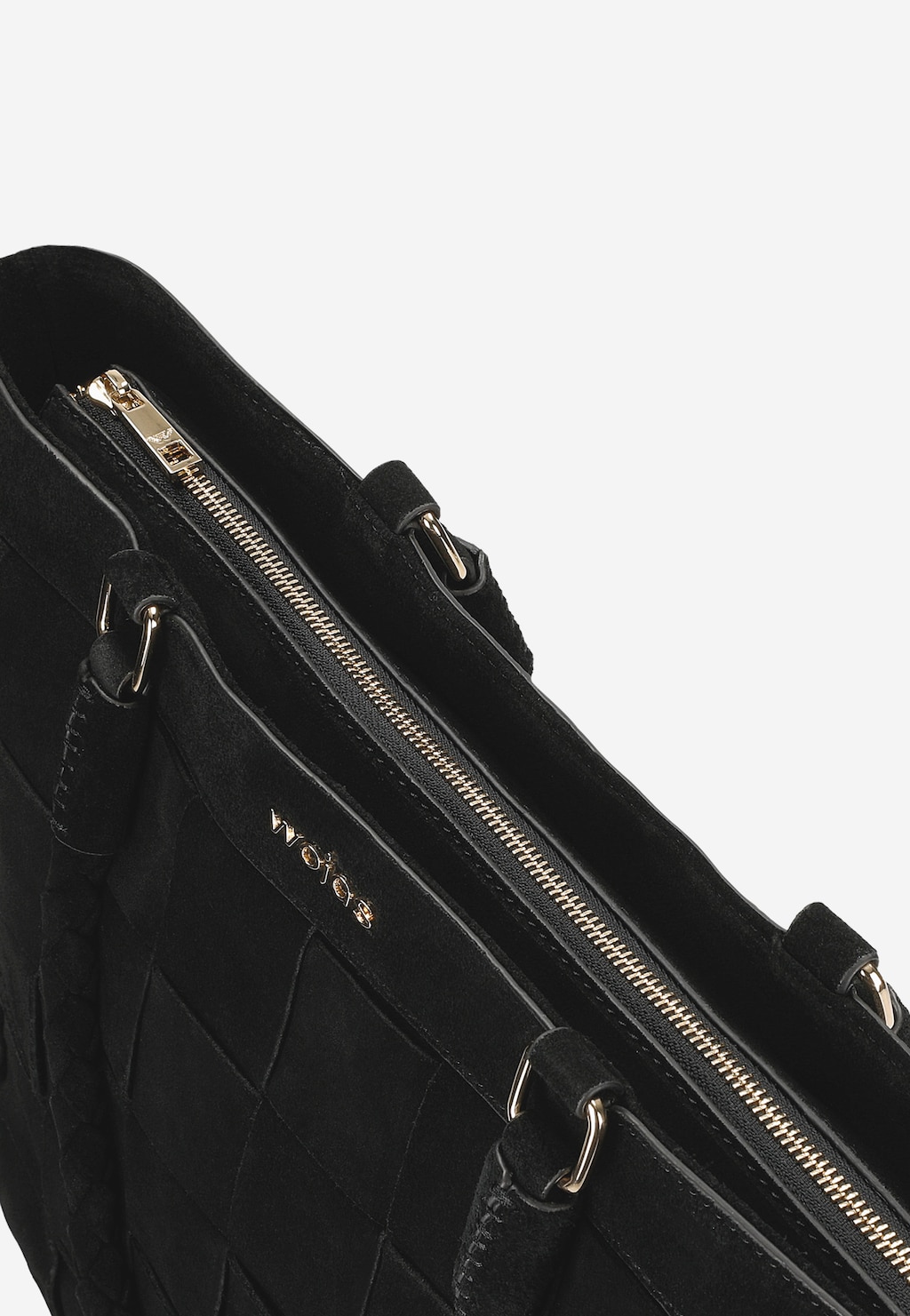 Duża pleciona torebka damska w kolorze czarnym 80224-71 Widok 6