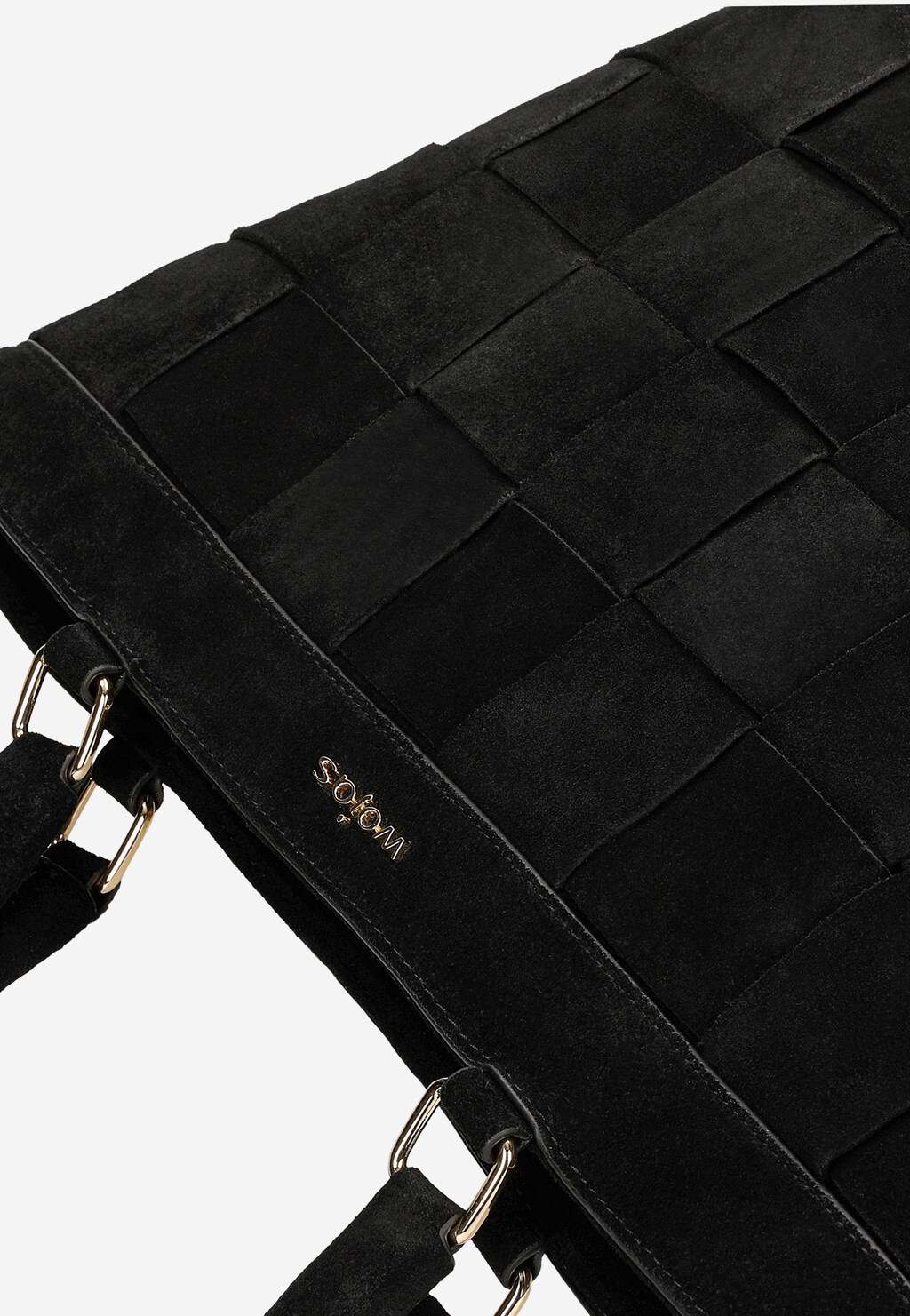 Duża pleciona torebka damska w kolorze czarnym 80224-71 Widok 7