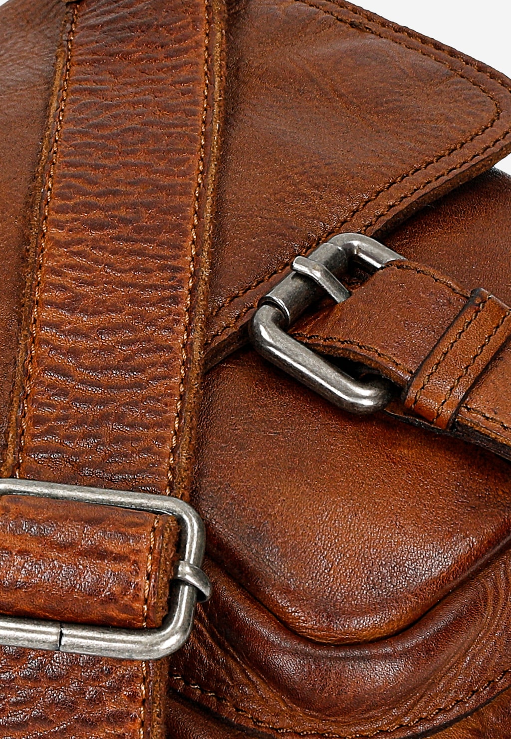Světle hnědá pánská taška přes rameno z hladké kůže 80045-53 Widok 5