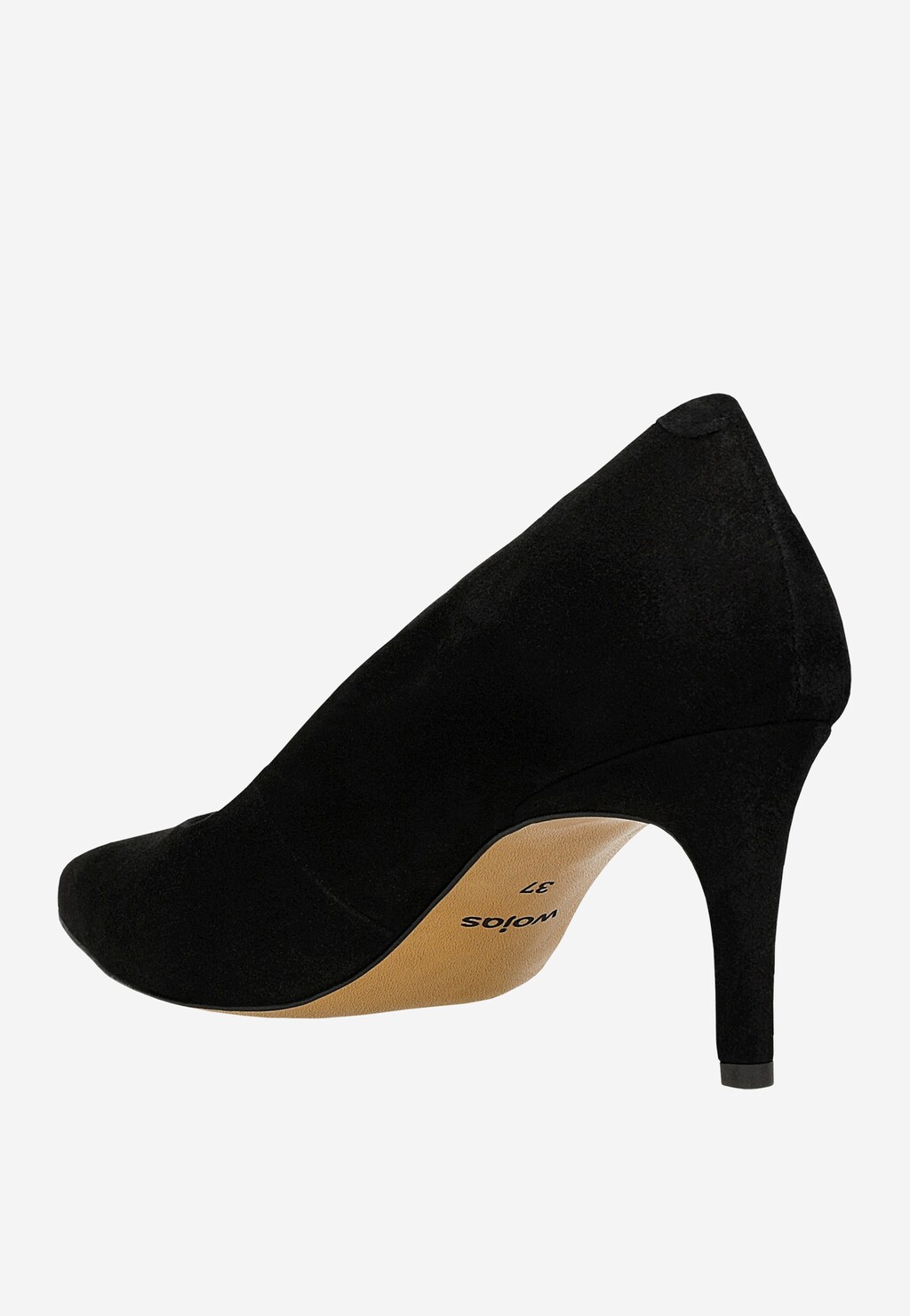Czarne czółenka damskie z weluru 35041-61 Widok 3