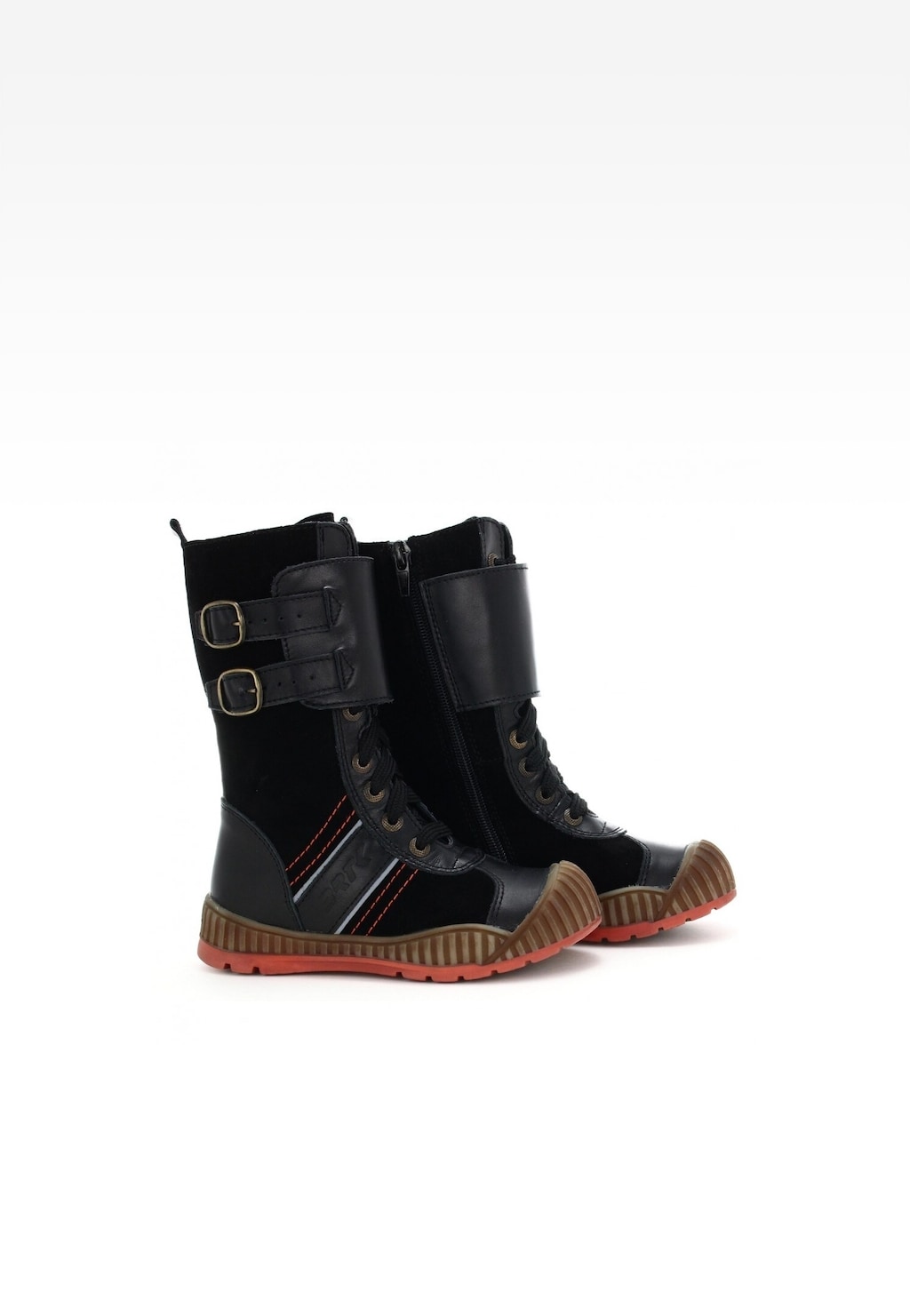 Zateplené čižmy BARTEK T-97203/ST/0IZ, pre dievčatá, čierno-oranžové Widok 8