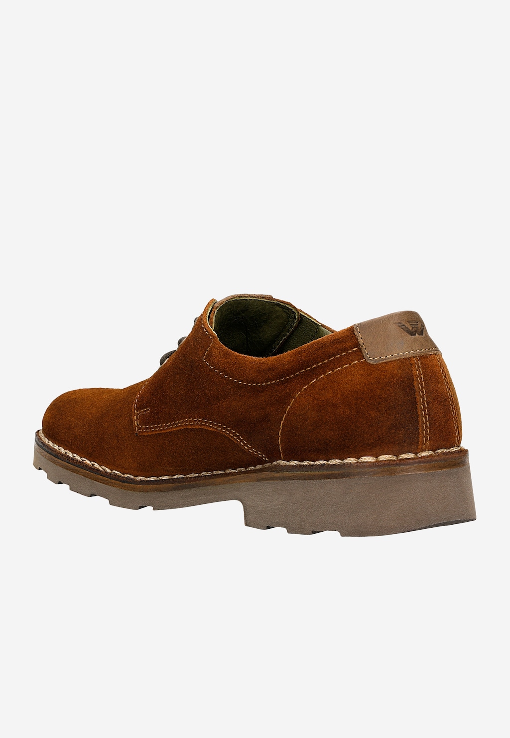 Celoroční hnědé pánské elegantní boty z velurové kůže 1205-62 Widok 4