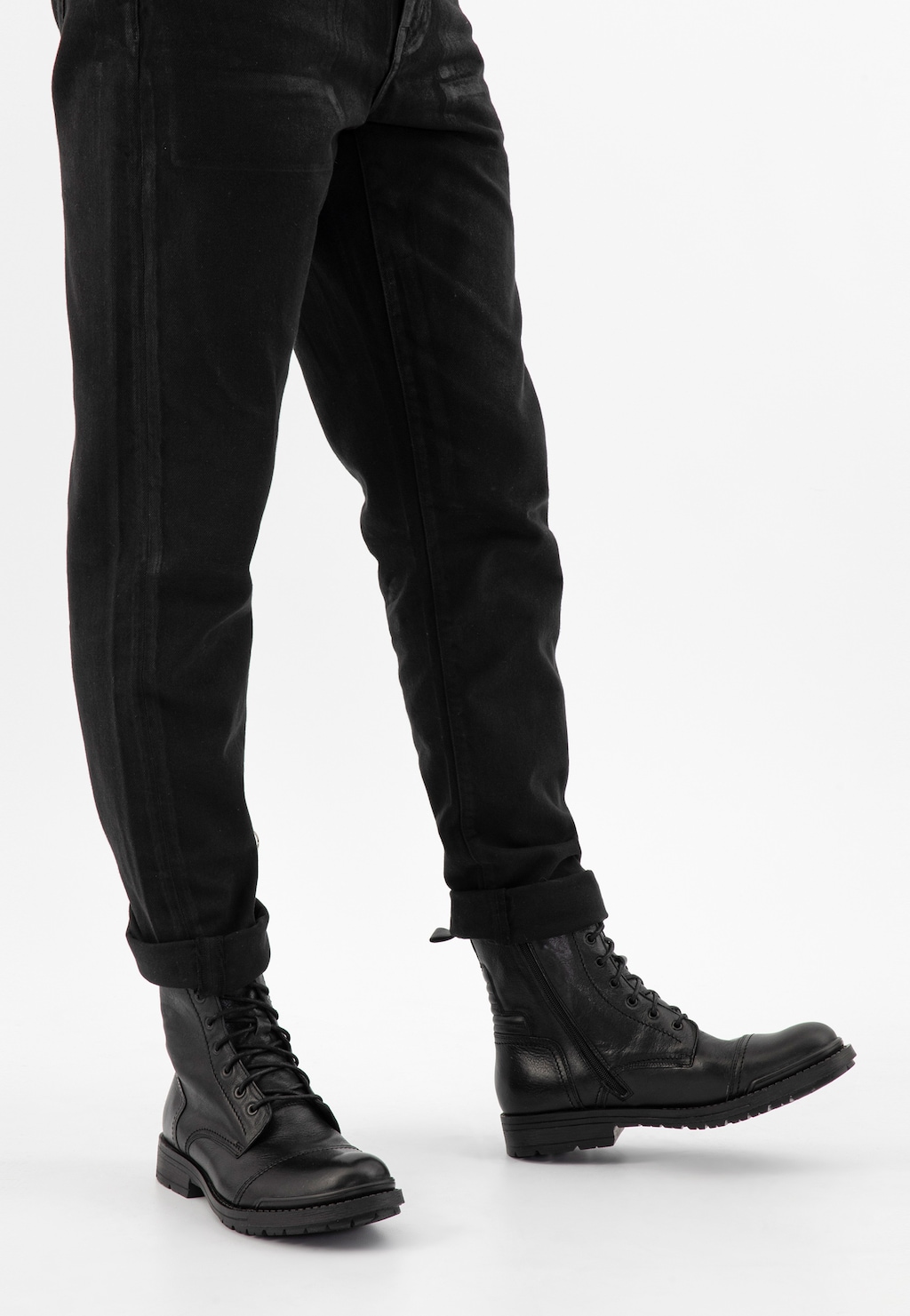 Černé pánské kotníkové boty z kvalitní kůže 24084-51 Widok 8