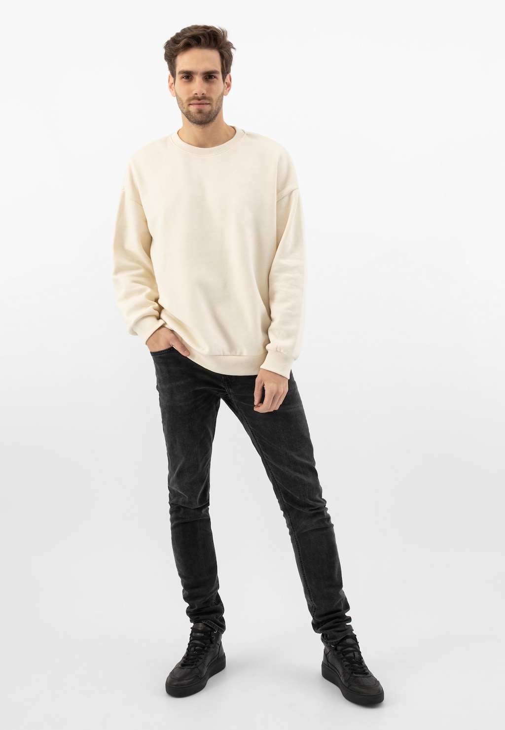 Čierne šnurovacie pánske topánky s vysokou podrážkou 24101-51 Widok 1