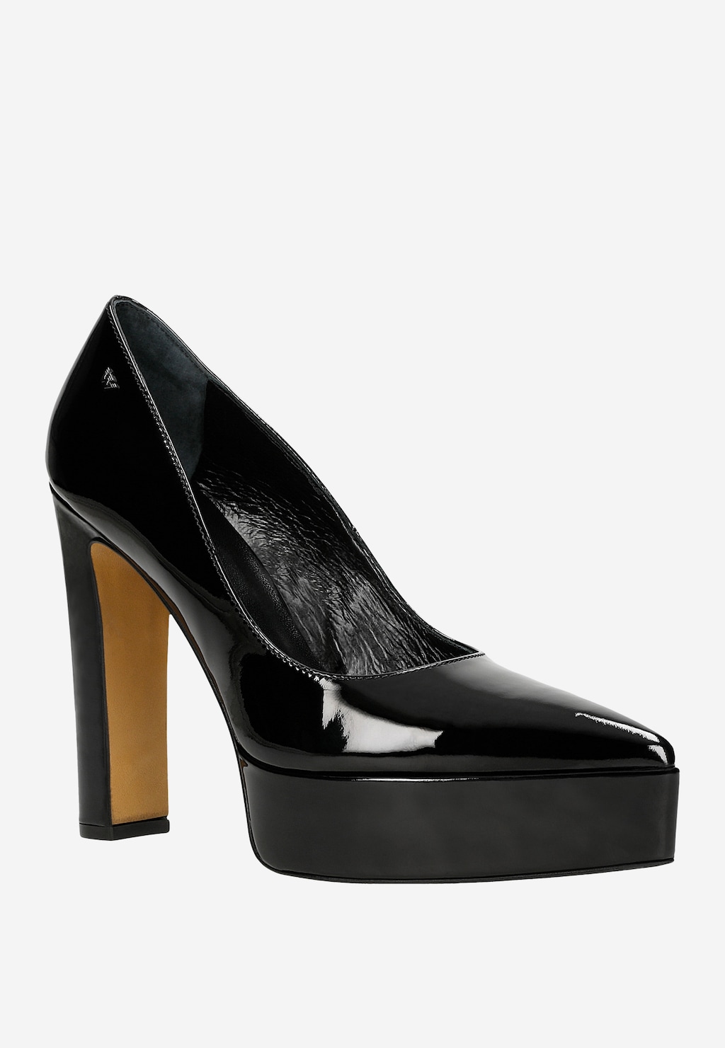 Čierne dámske lodičky na vysokej platforme 35148-31 Widok 3
