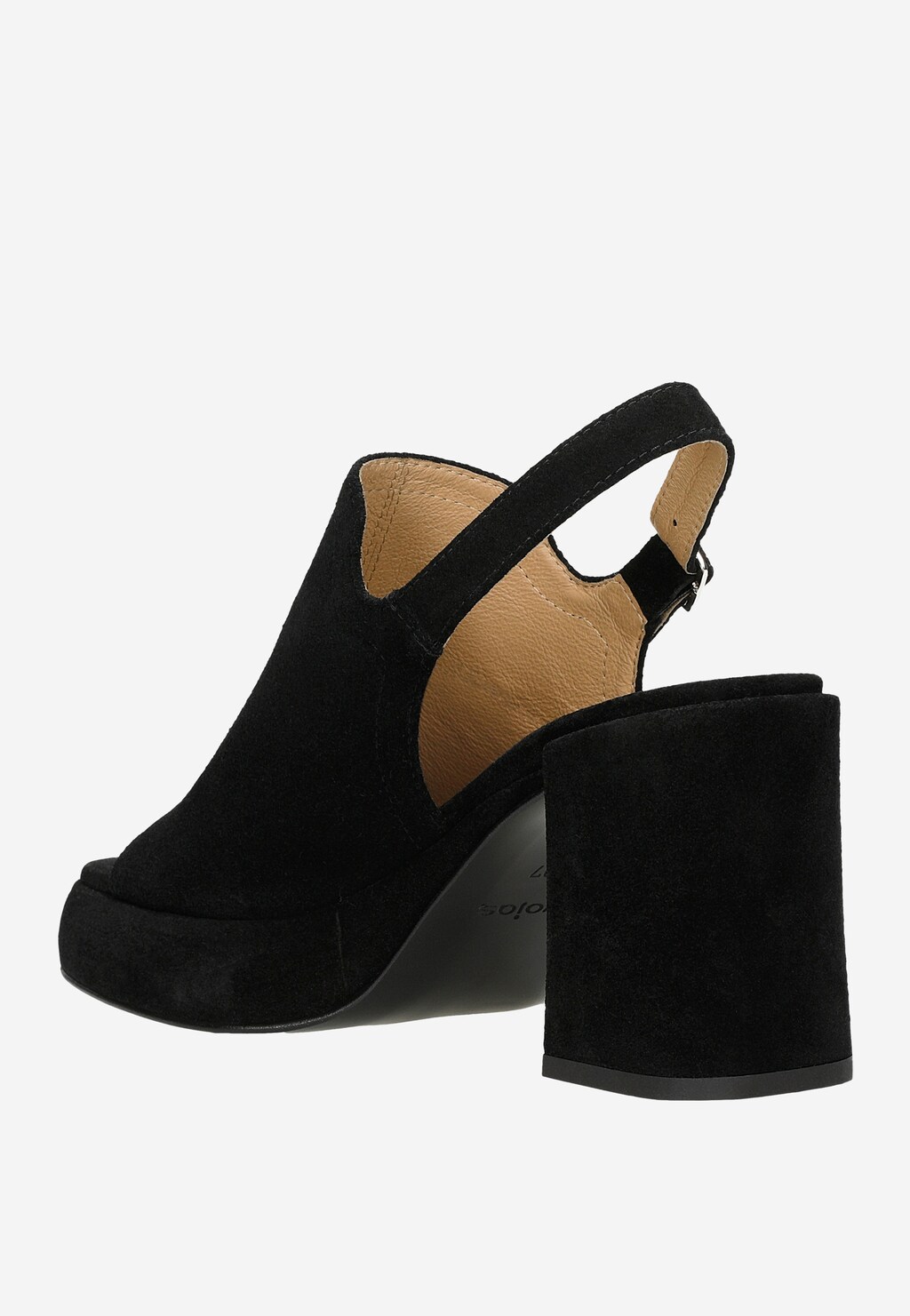 Čierne dámske sandále s otvorenou špičkou 76120-61 Widok 4