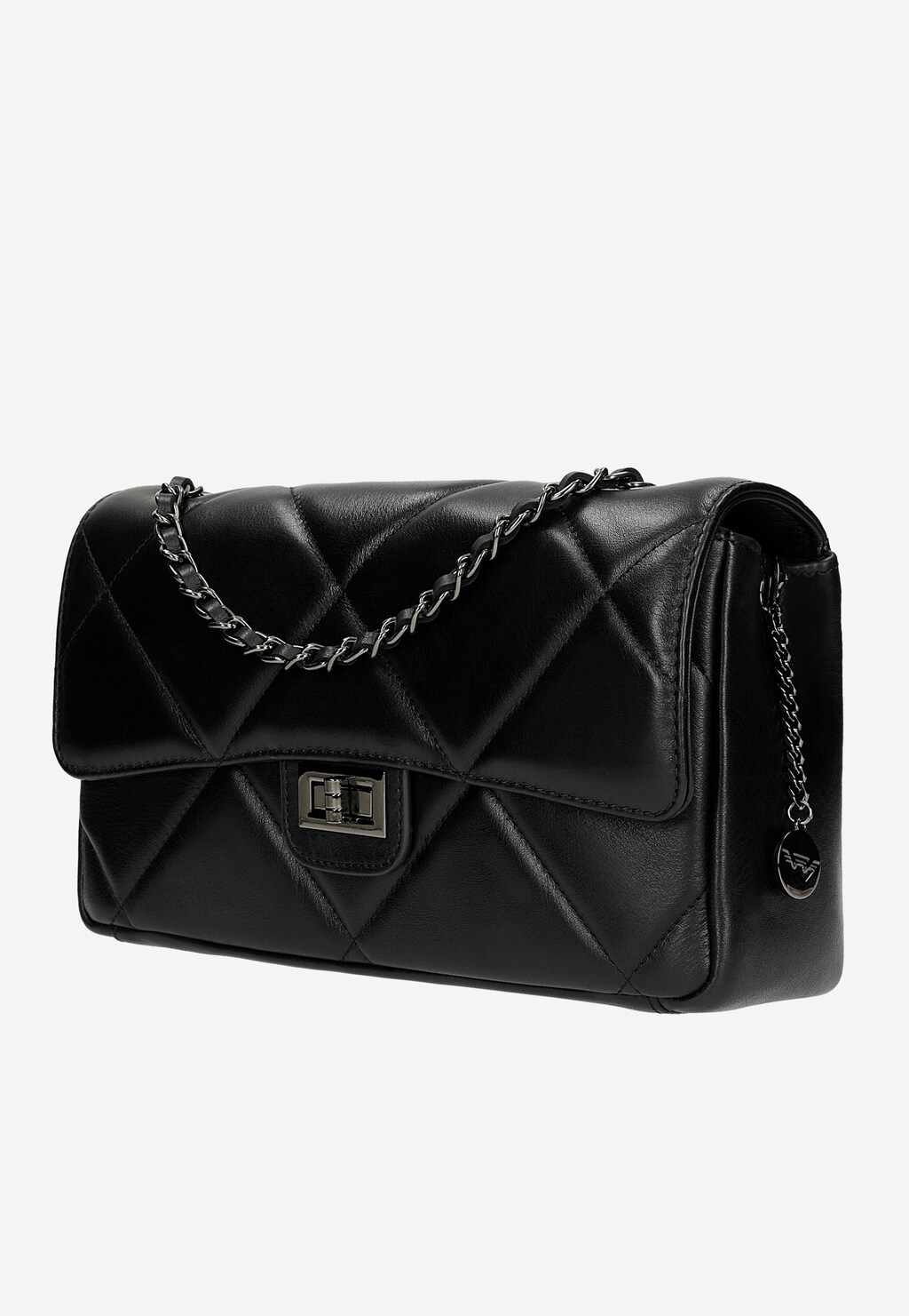 Luxusní kožená černá dámská kabelka pro každodenní nošení 80342-51 Widok 3