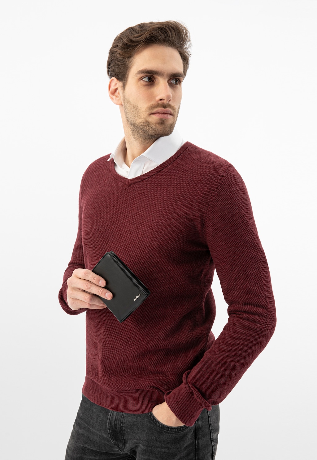 Čierna kožená pánska peňaženka 8948-51 Widok 1