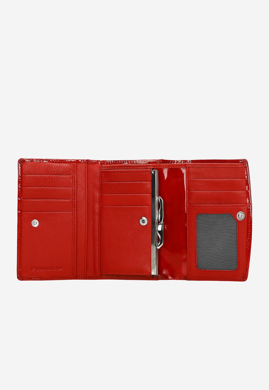 Lakierowany czerwony portfel damski 91076-35 Widok 6