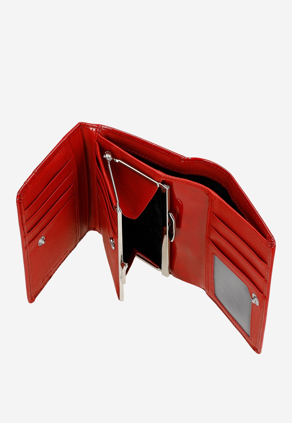 Lakierowany czerwony portfel damski 91076-35 Widok 7