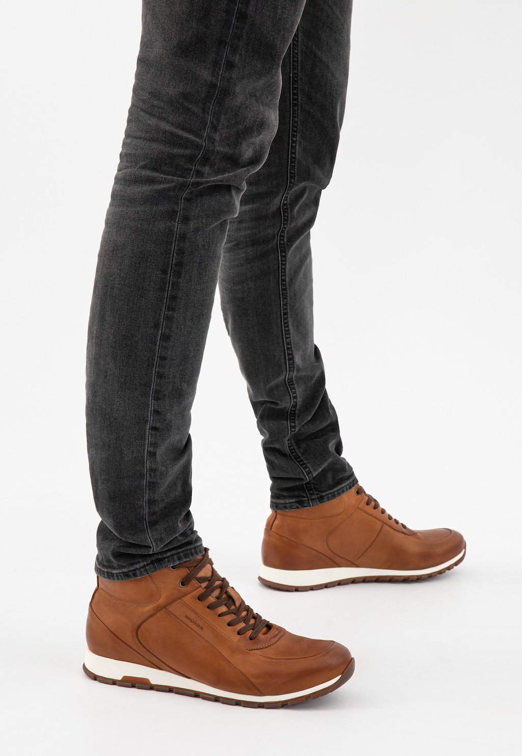 Pánske poltopánky z hnedej lícovej kože sú ideálne na jeseň 9166-53 Widok 8