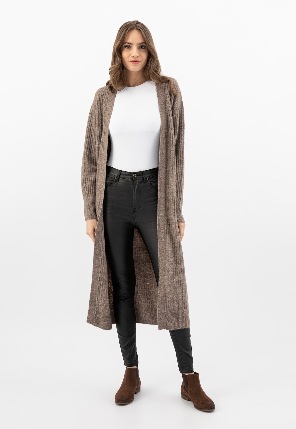 Brązowe sztyblety damskie na jesień 9503-63 Widok 7