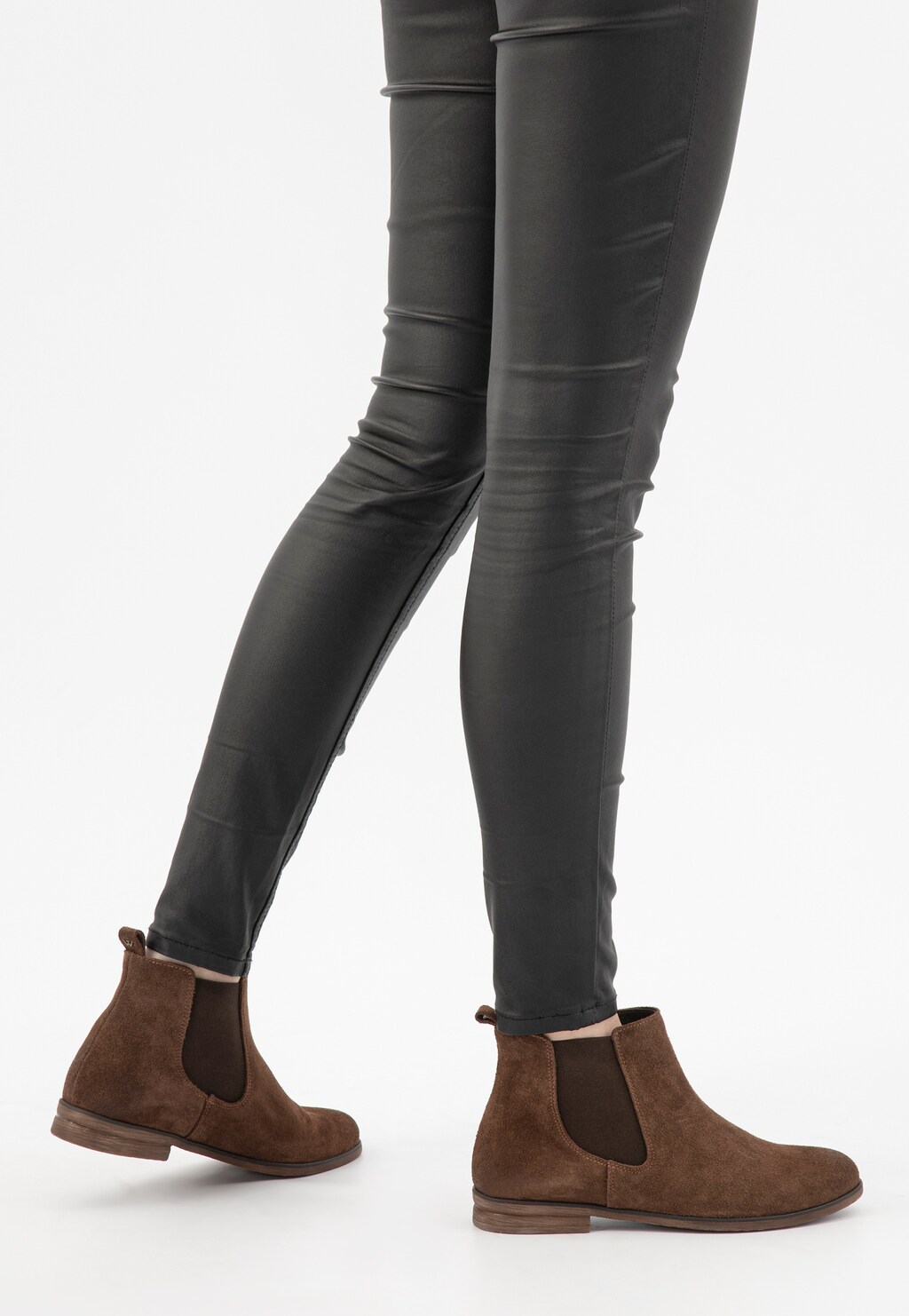 Brązowe sztyblety damskie na jesień 9503-63 Widok 8