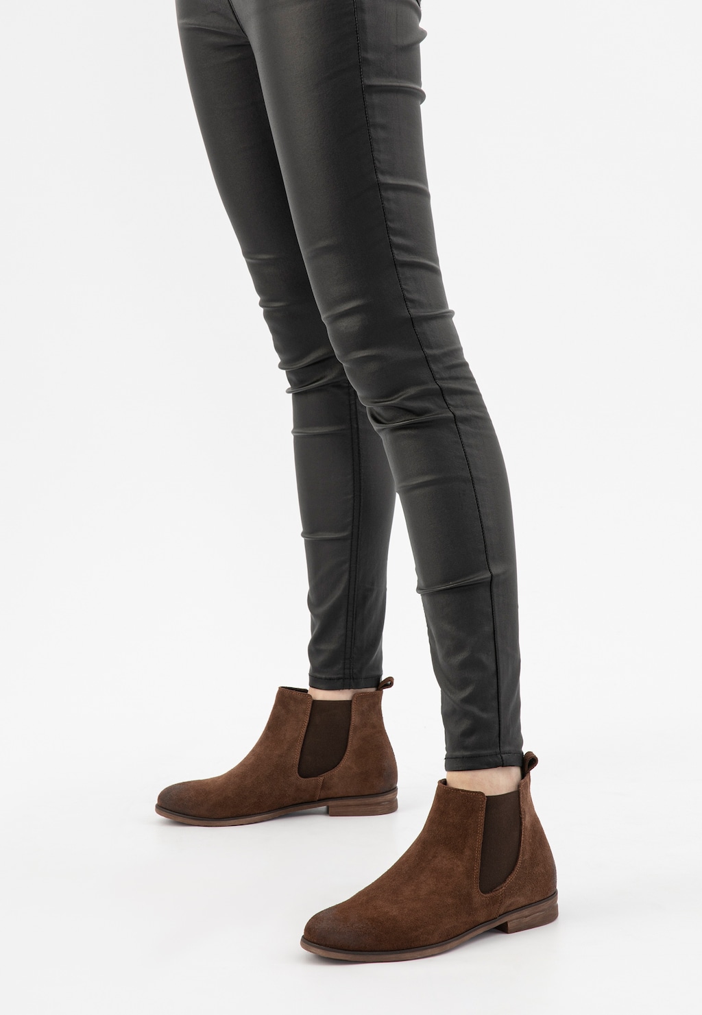 Brązowe sztyblety damskie na jesień 9503-63 Widok 9