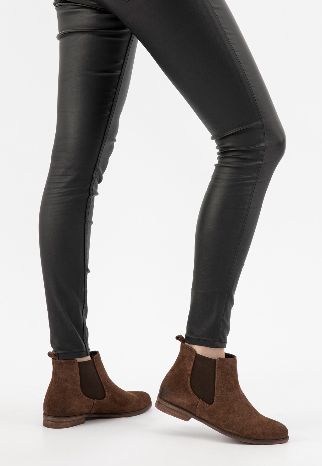 Brązowe sztyblety damskie na jesień 9503-63 Widok 10