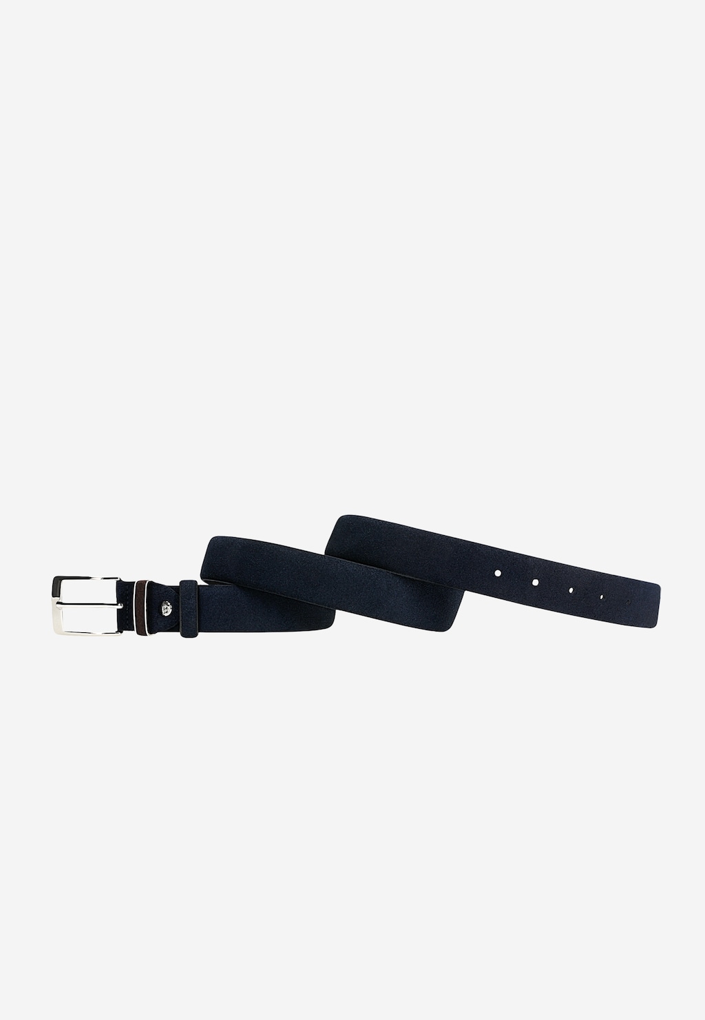 Tmavomodrý pánsky opasok s hnedým pútkom 93103-66 Widok 2