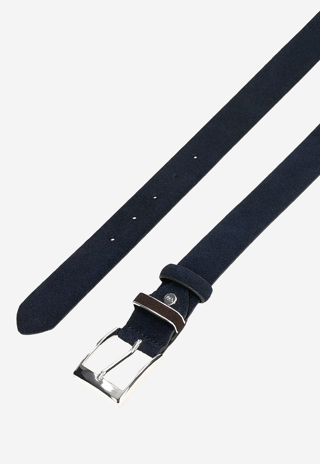Tmavomodrý pánsky opasok s hnedým pútkom 93103-66 Widok 4