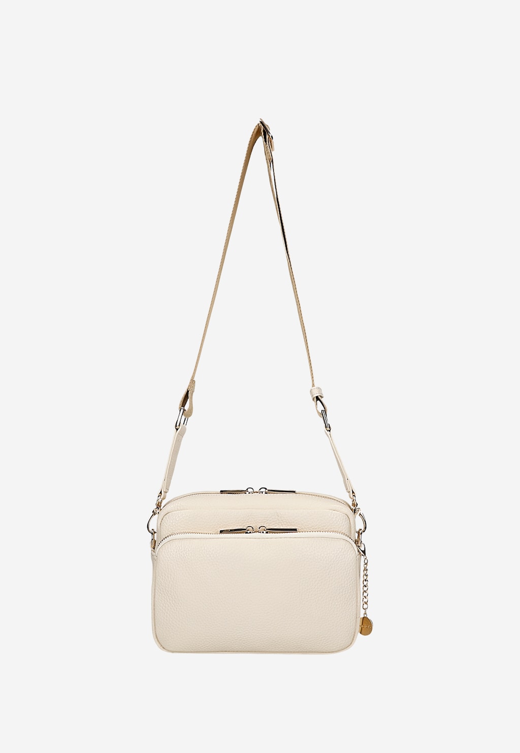 Malá dámska kožená kabelka v béžovej farbe 80343-54 Widok 4