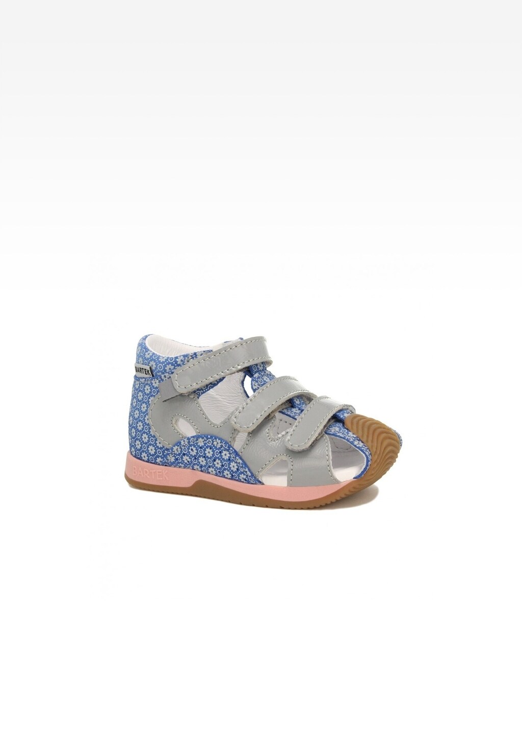 Sandały BARTEK 081021-005 II, dla dziewcząt, niebiesko-szary Widok 1