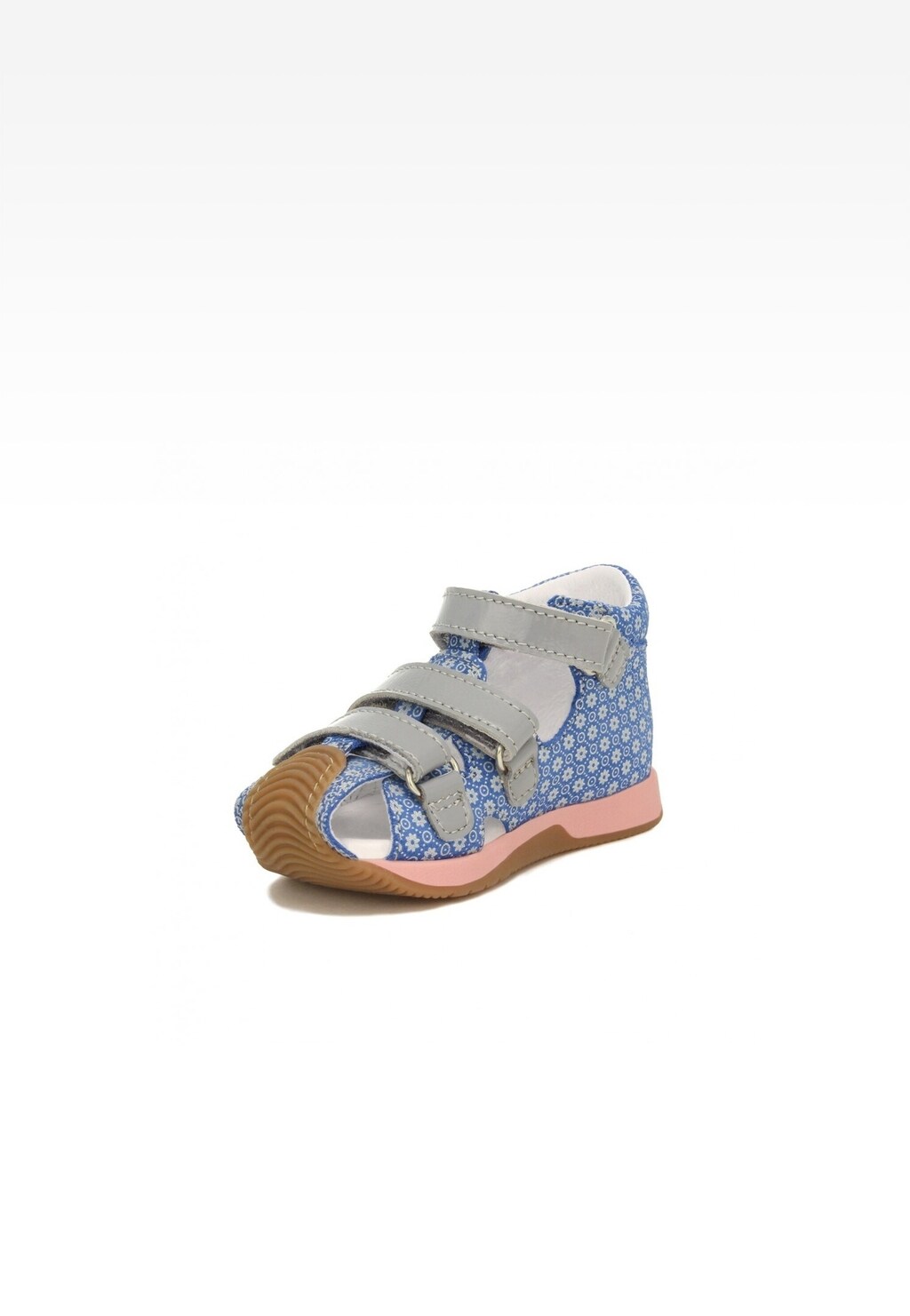 Sandały BARTEK 081021-005 II, dla dziewcząt, niebiesko-szary Widok 3