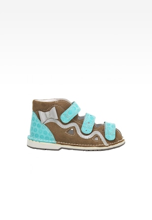 Obuwie profilaktyczno-rehabilitacyjne bartek BARTEK 165011-061, dla dziewcząt, brązowo-niebieski