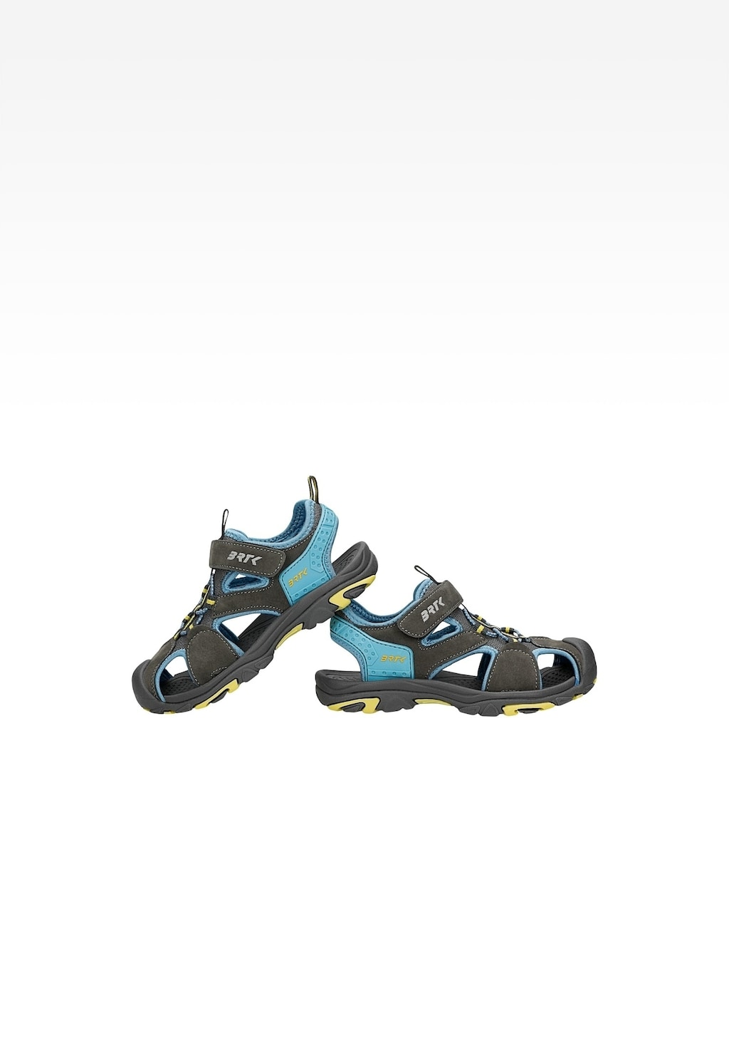 Sandały BARTEK 16042505 w kolorze szaro-niebieskim z żółtymi akcentami Widok 6