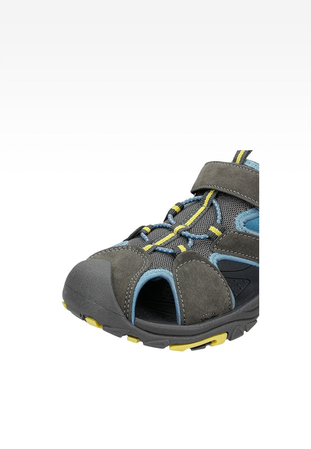 Sandały BARTEK 16042505 w kolorze szaro-niebieskim z żółtymi akcentami Widok 8