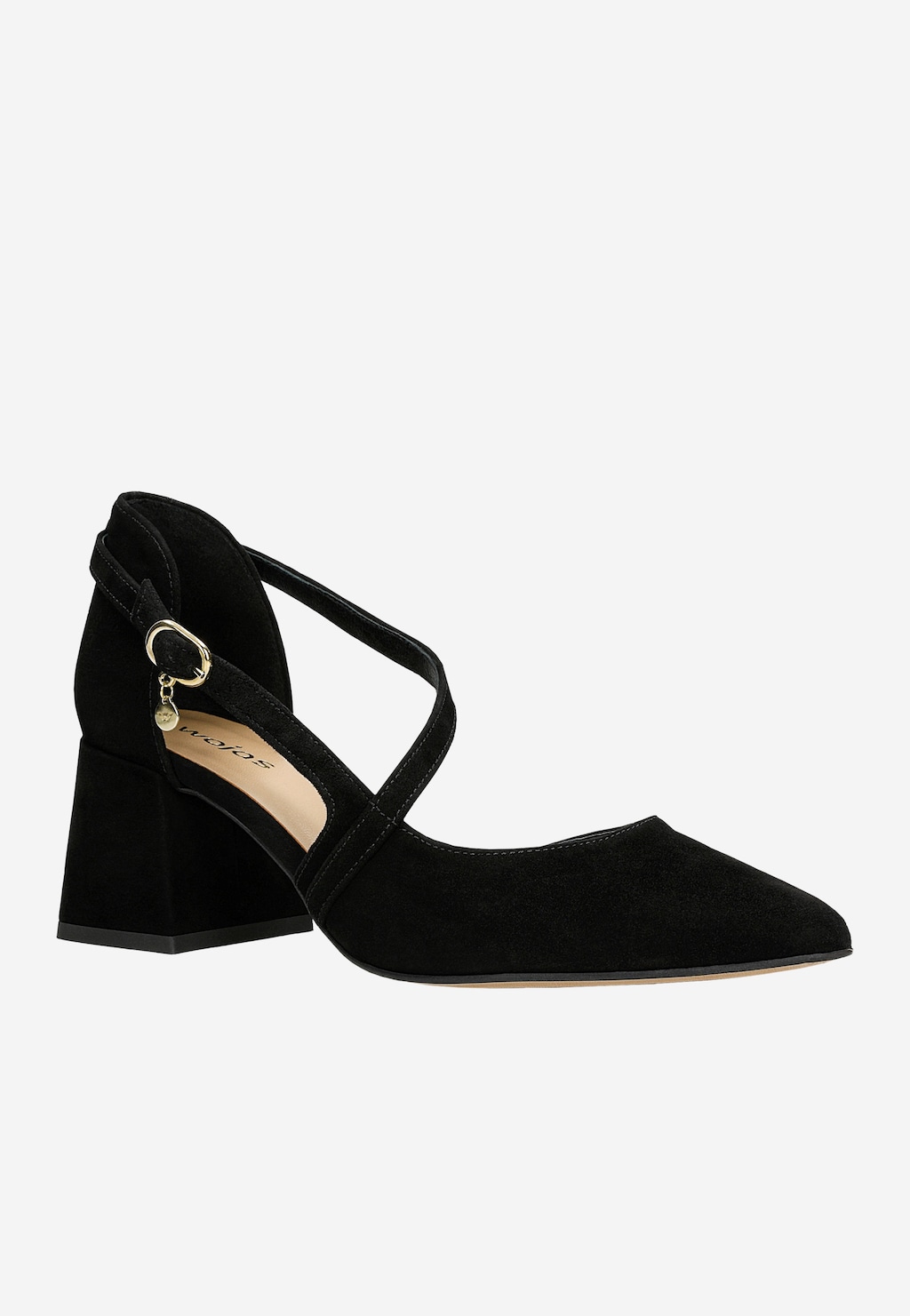 Semišové lodičky s prekrížanými remienkami 35128-61 Widok 3