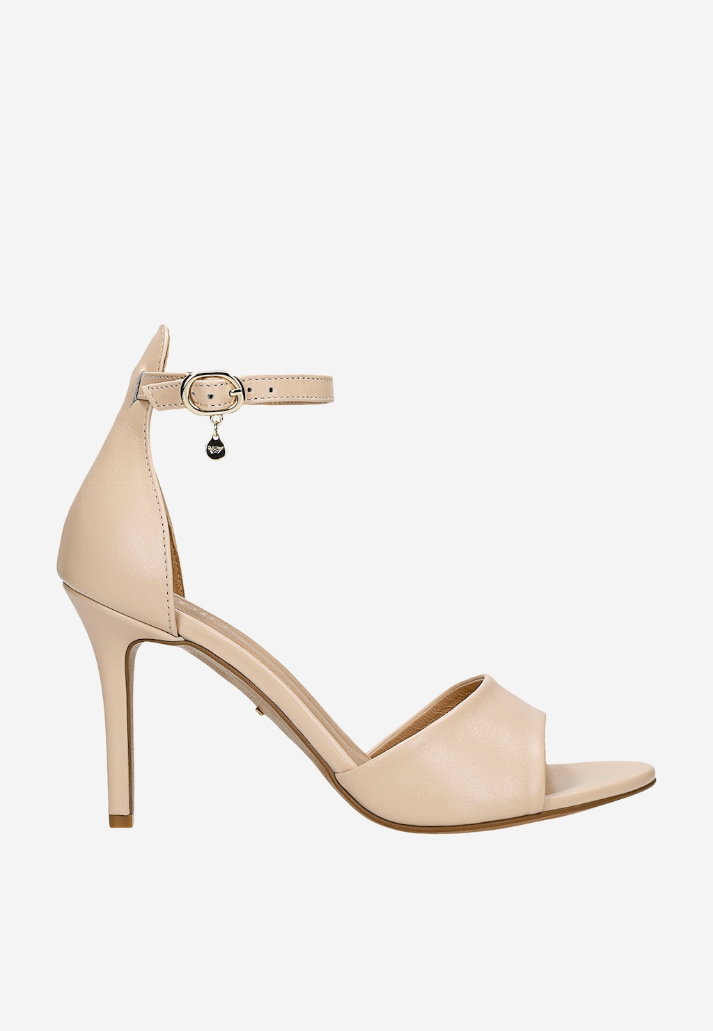 Béžové sandále na ihličkovom podpätku s remienkom okolo členka 76182-54 Widok 2
