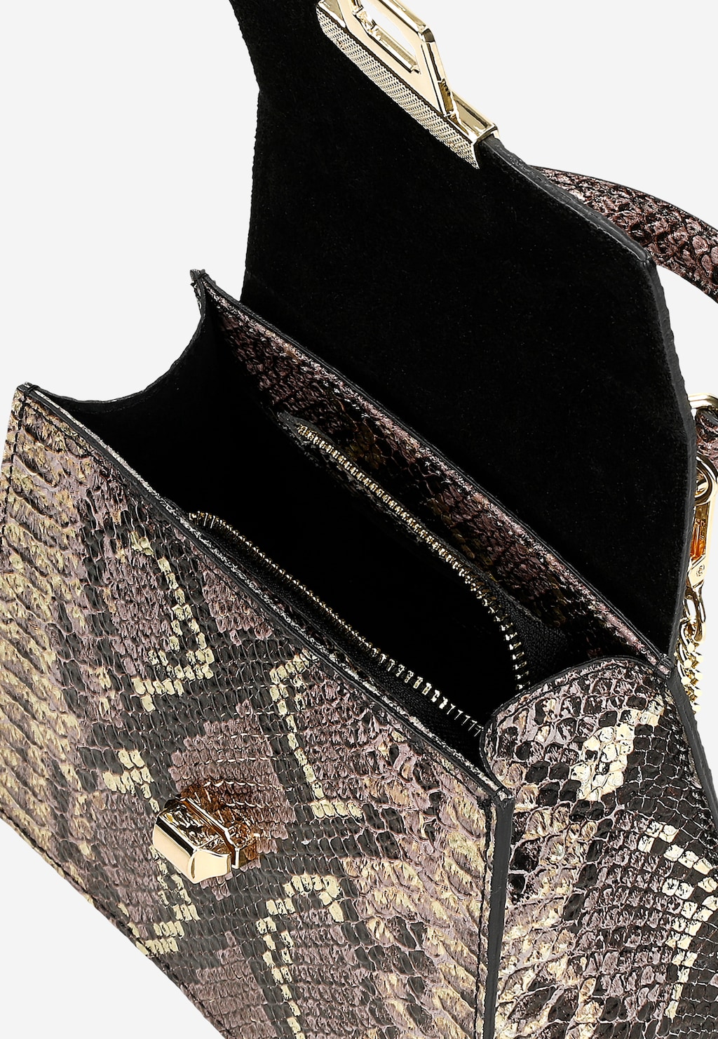 Elegantní kufrová taška se vzorem hadí kůže 80340-52 Widok 6