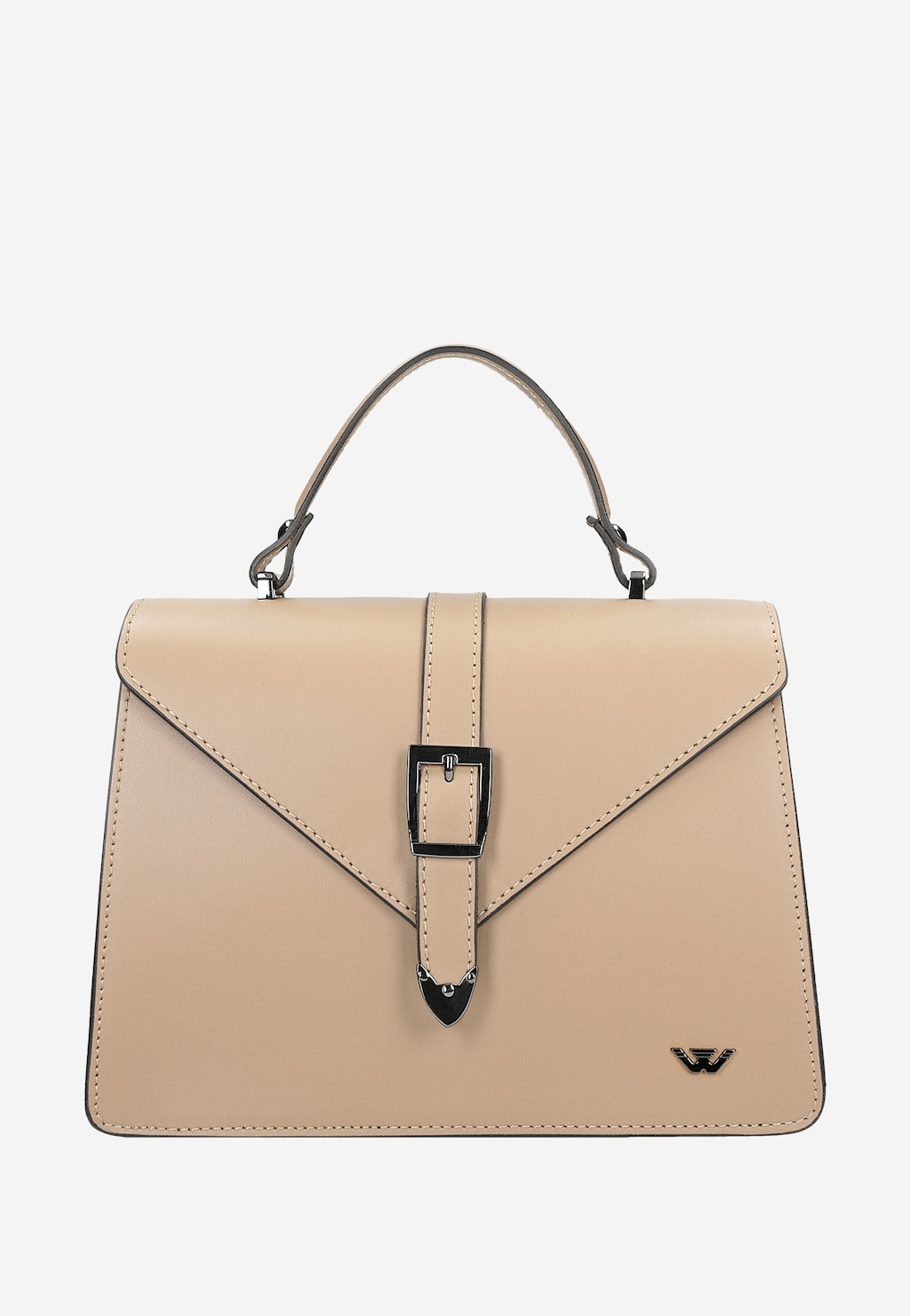 Béžové dámske kožené kabelky, crossbody 80337-54 Widok 2