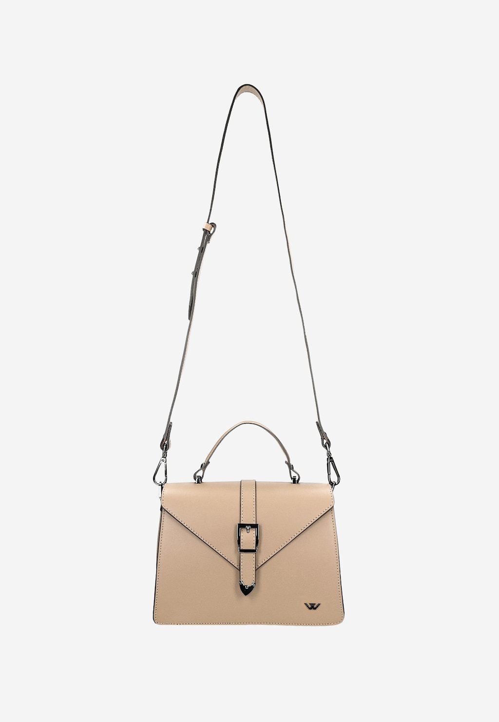 Béžové dámske kožené kabelky, crossbody 80337-54 Widok 5