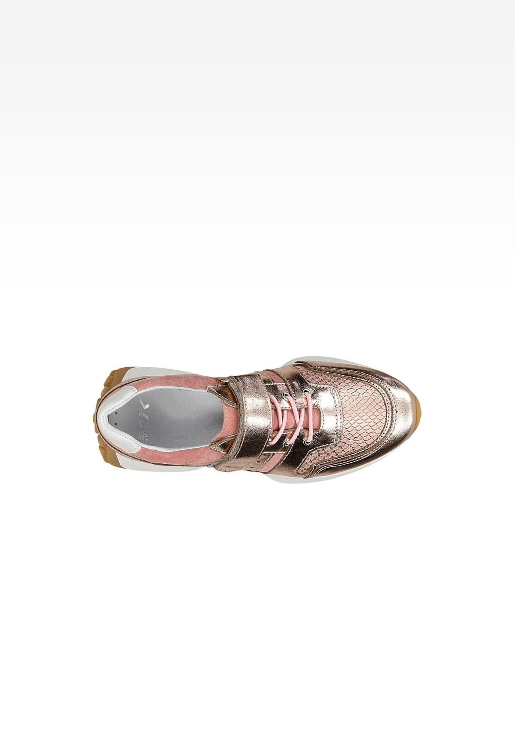 Półbuty BARTEK 18613001, dla dziewcząt, różowo-złoty Widok 4