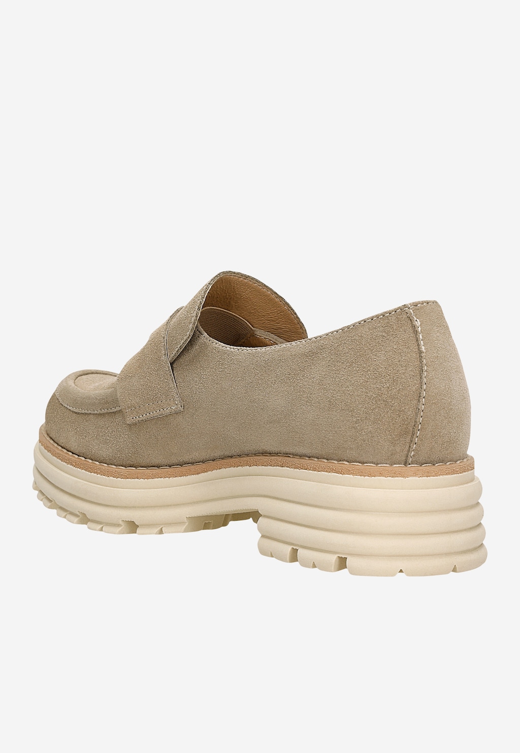 Béžové mokasíny na originální podrážce 46281-64 Widok 4