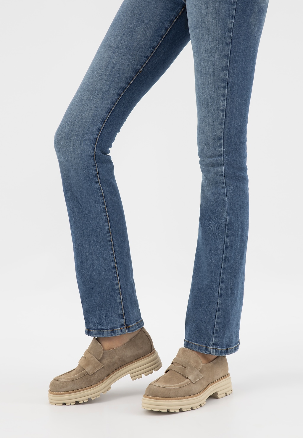 Béžové mokasíny na originální podrážce 46281-64 Widok 8