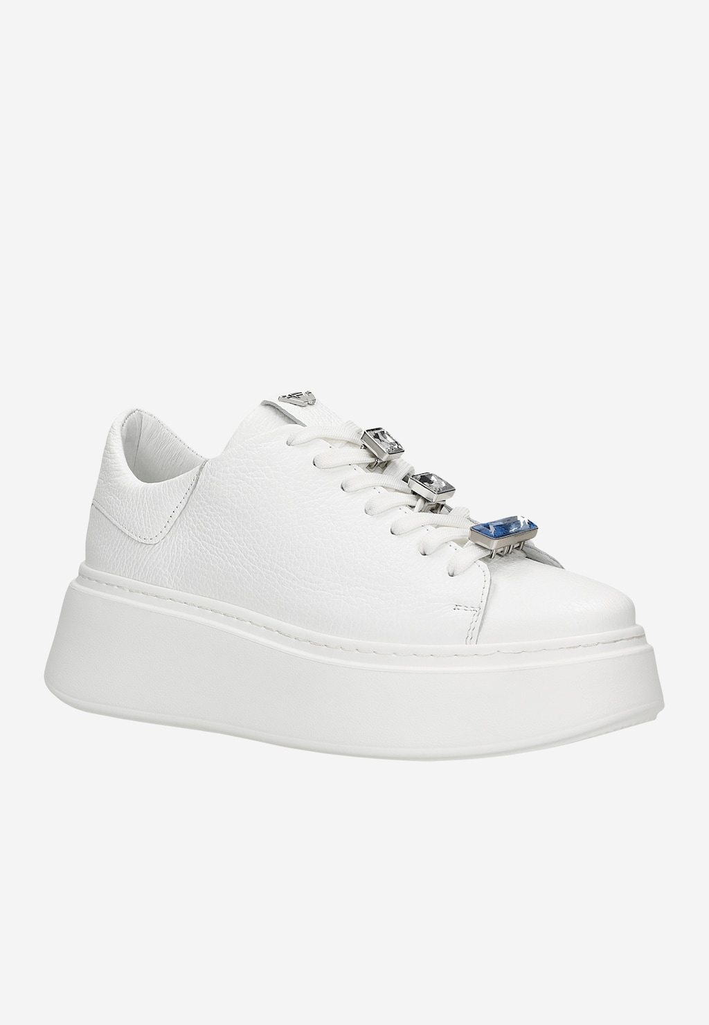 Pohodlné dámske poltopánky od značky Wojas, biela koža 46283-77 Widok 3