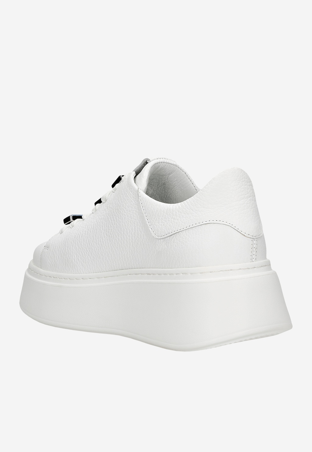 Pohodlné dámske poltopánky od značky Wojas, biela koža 46283-77 Widok 4