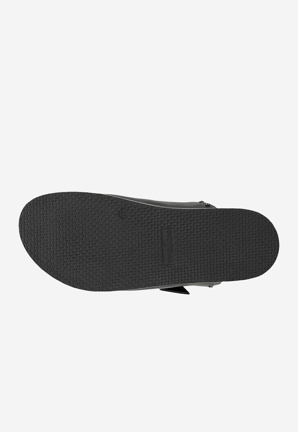 Čierne šľapky z lícovej kože s ozdobnými cvokmi 74125-51 Widok 6