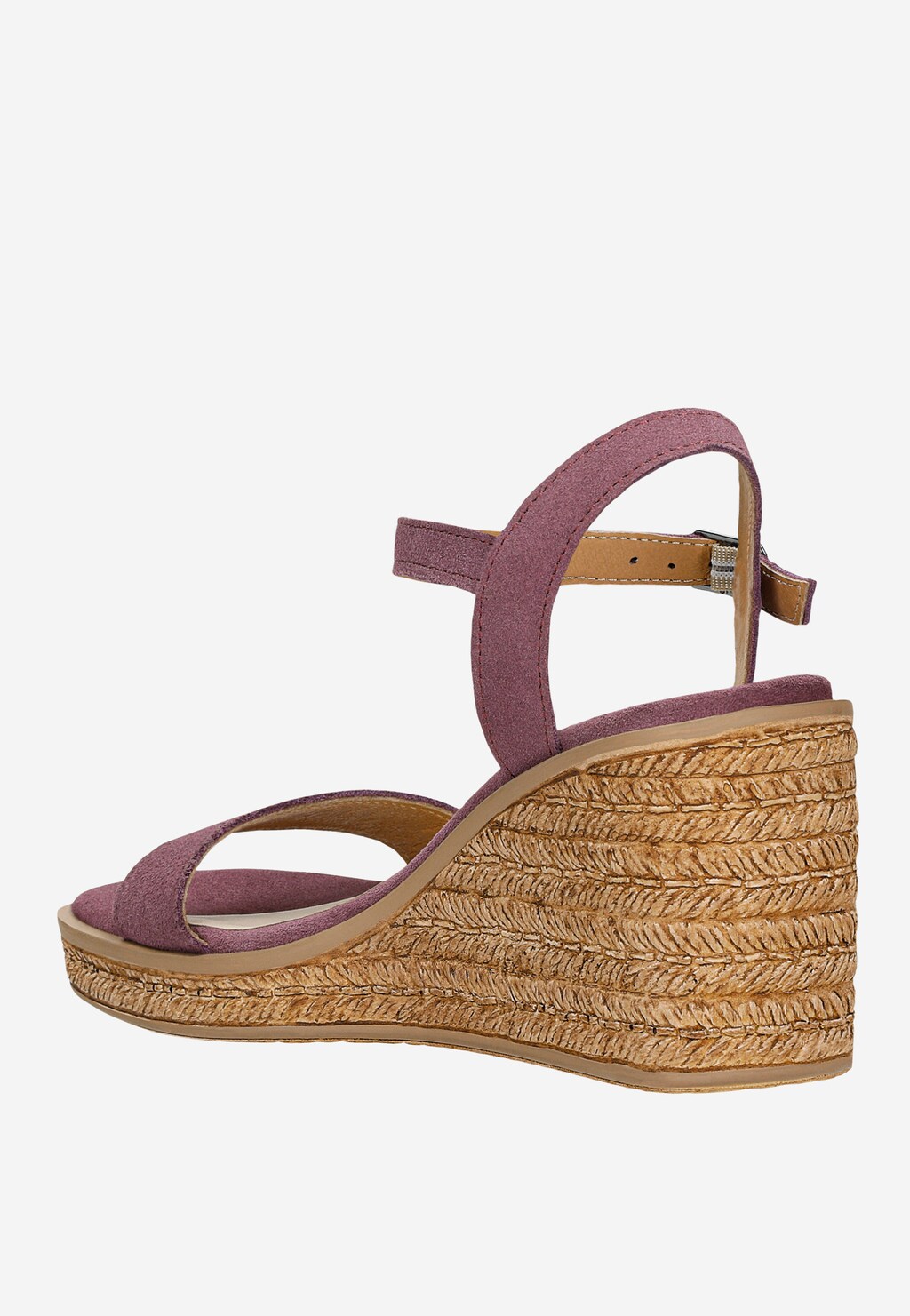 Fioletowe sandały damskie na koturnie 76148-65 Widok 4
