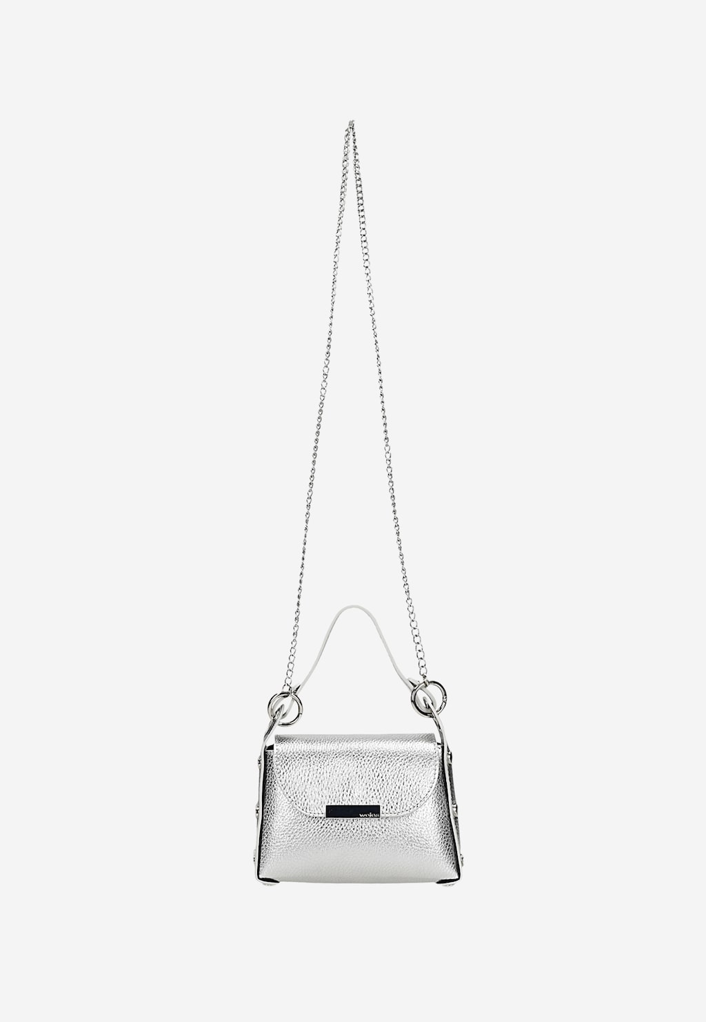 Stříbrná společenská kabelka s řetízkem 80184-59 Widok 5