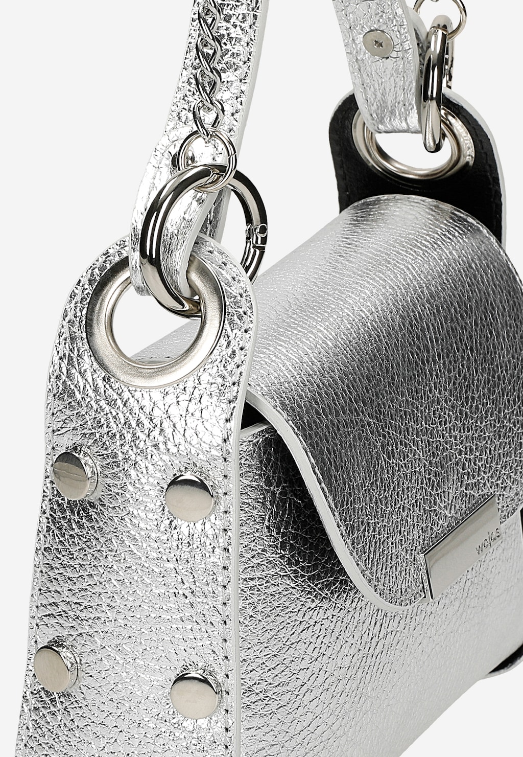 Stříbrná společenská kabelka s řetízkem 80184-59 Widok 7