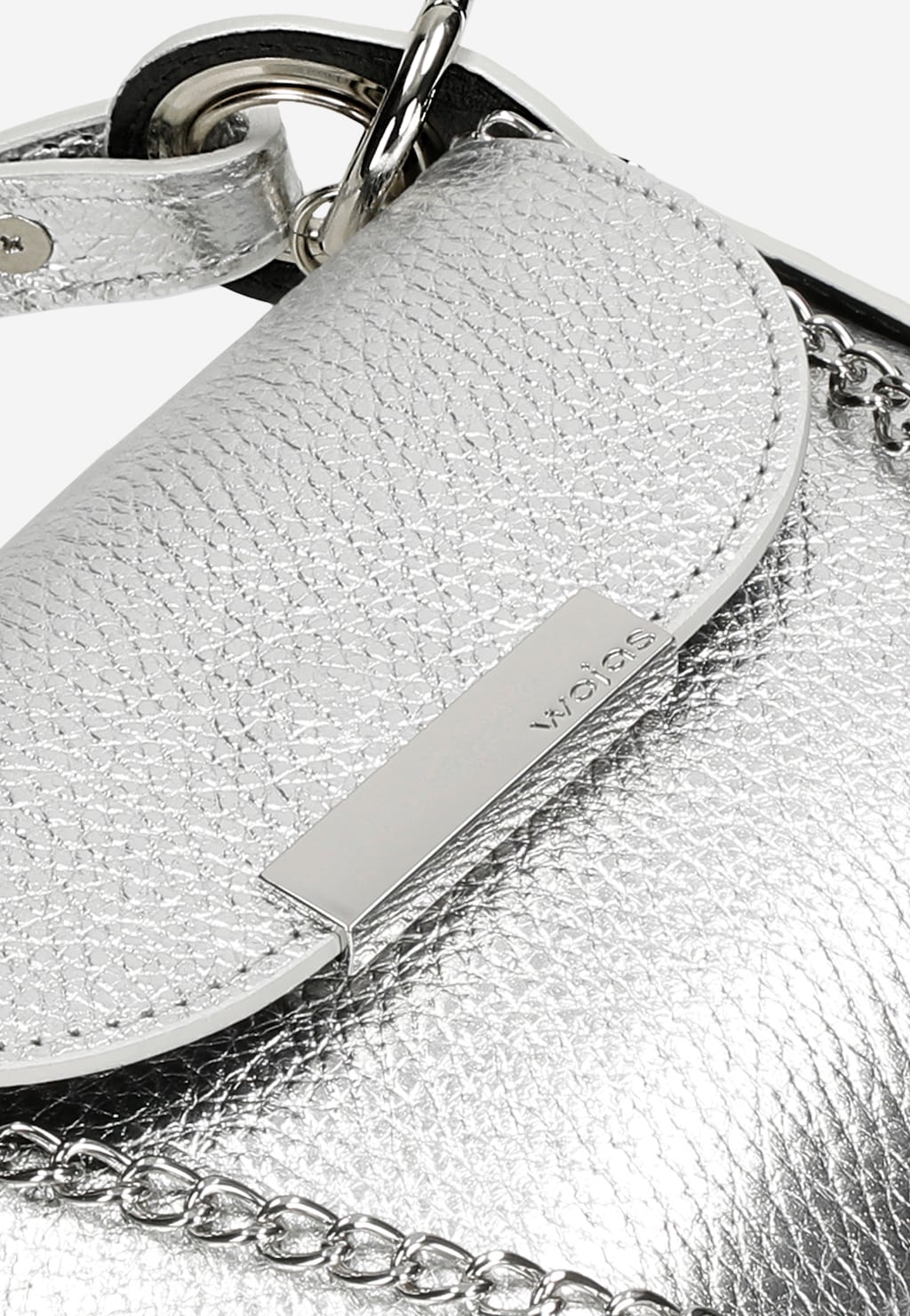 Stříbrná společenská kabelka s řetízkem 80184-59 Widok 8