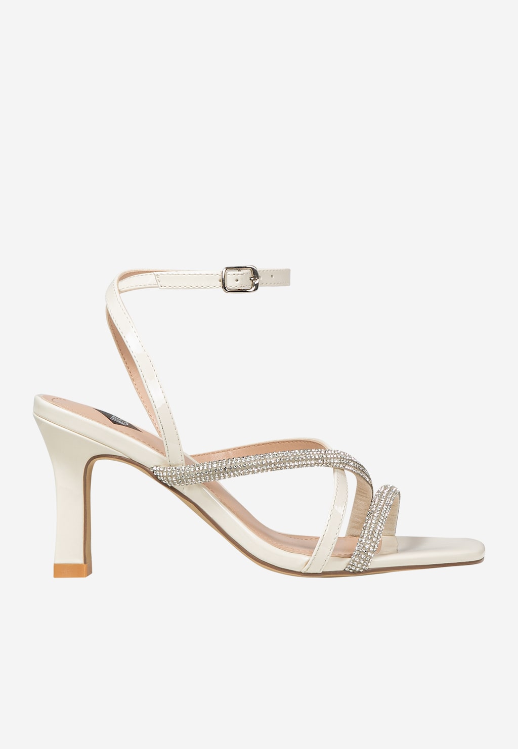 WJS beżowe sandały damskie z kryształkami WJS74086-34 Widok 2