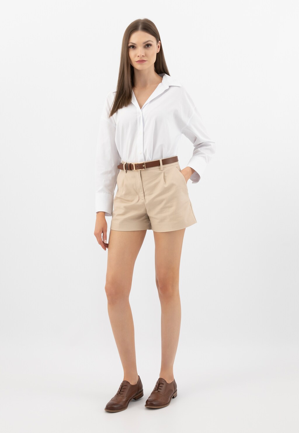 Brązowe półbuty damskie 9474-54 Widok 7